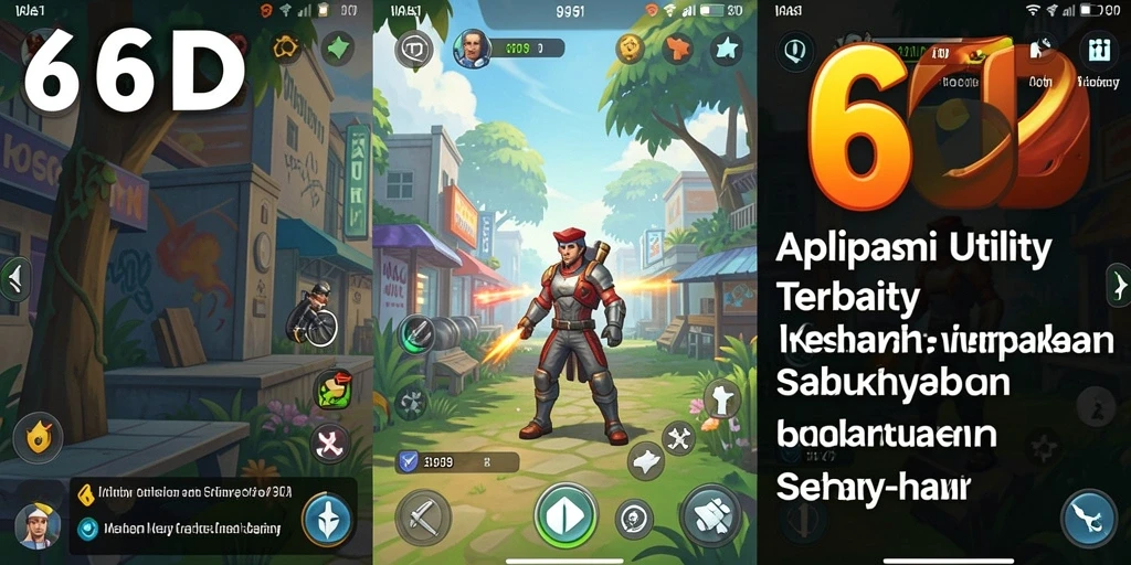 Tampilan aplikasi 66D dengan fitur-fitur utility yang lengkap.