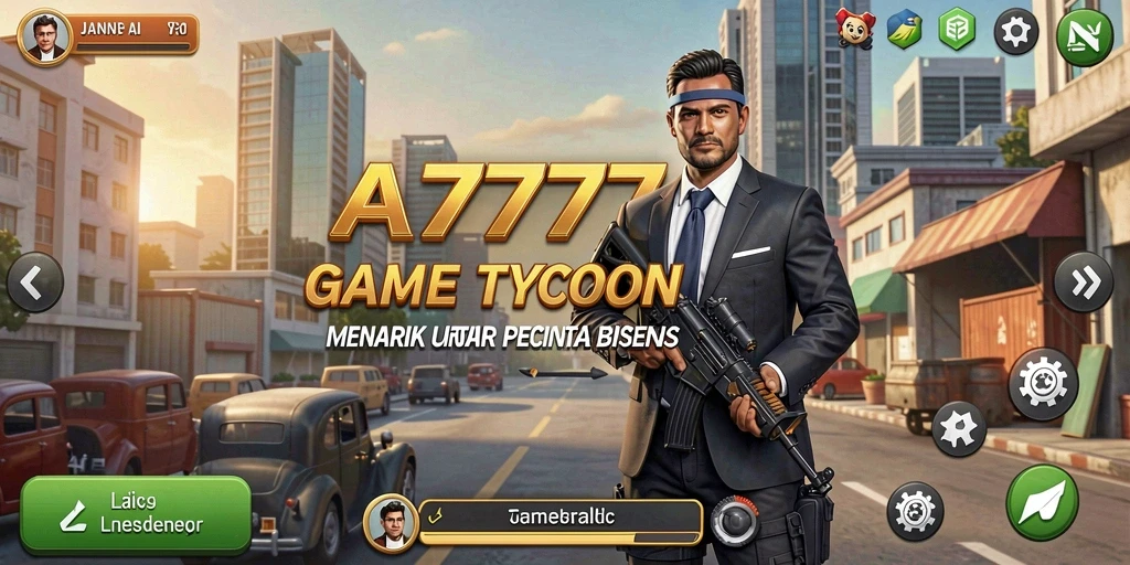 Screenshot gameplay A7777 yang menunjukkan manajemen perusahaan yang menarik.