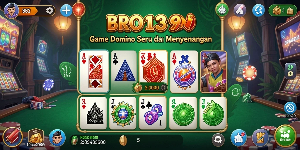 Gameplay mendebarkan dari BRO138 yang menampilkan aksi domino.