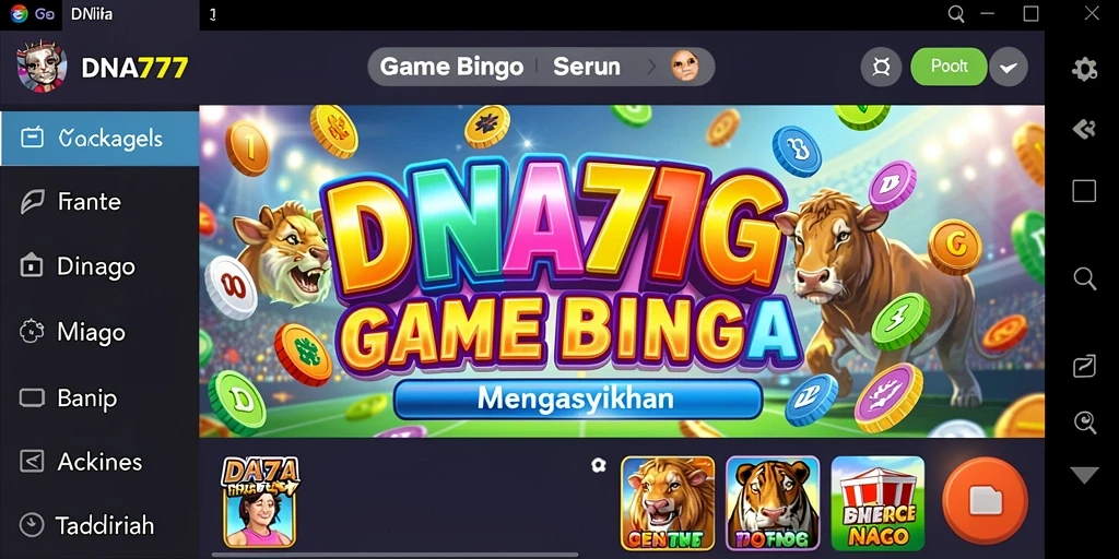 Tampilan gameplay menarik dalam aplikasi Bingo DNA777.