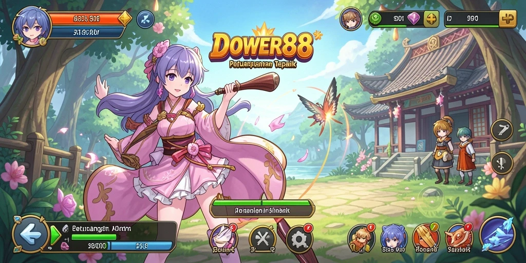 Tampilan gameplay DOWER88 yang memukau dan interaktif.