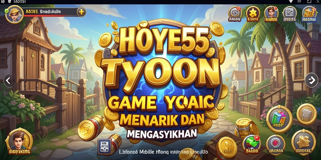 Screenshot gameplay menunjukkan aksi membangun kerajaan bisnis.