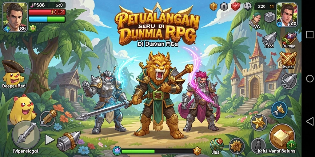 Tampilan seru dari JPS88 dengan karakter RPG beraksi.