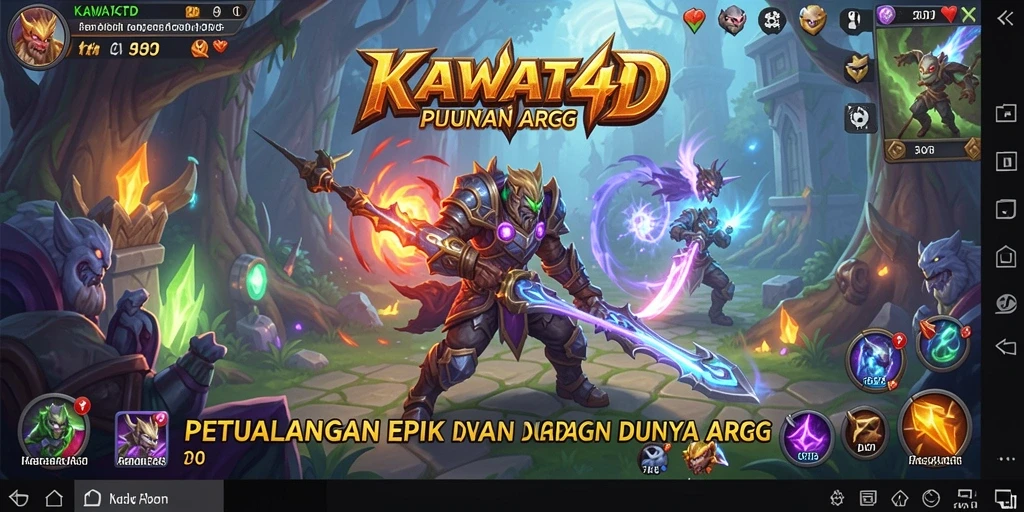 Gameplay KAWAT4D yang penuh aksi dan petualangan.