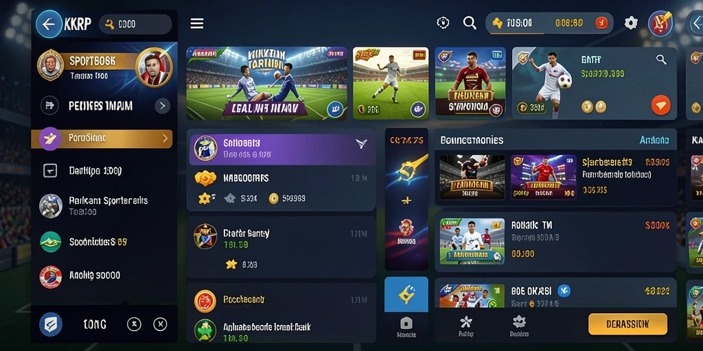 Tampilan gameplay menyenangkan dalam aplikasi Sportsbook KKRP.