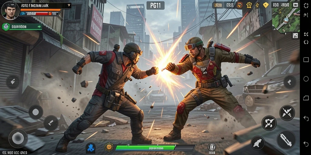 Screenshot PG11 menampilkan aksi intens dan gameplay yang mendebarkan.