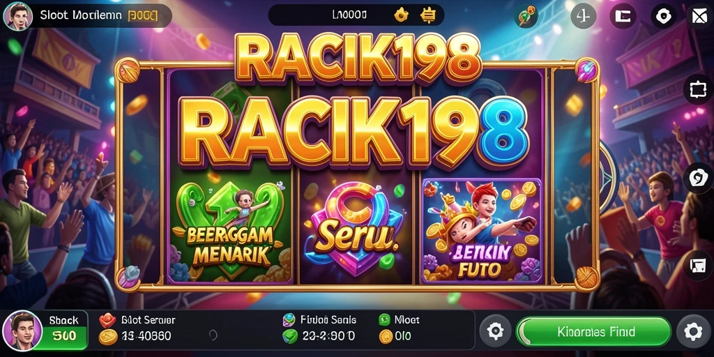 Menampilkan gameplay Slot yang seru dan memikat di RACIK198.