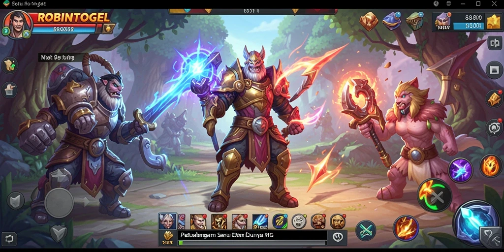 Tampilkan gameplay RPG seru dari ROBINTOGEL di dunia fantasi yang menakjubkan.