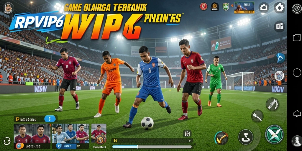 Screenshot RPVIP6 menunjukkan aksi seru dalam pertandingan olahraga.