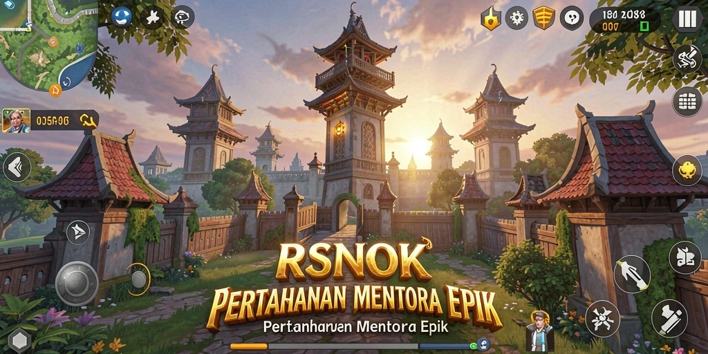 Tampilan gameplay menarik dengan berbagai menara dan musuh yang unik.