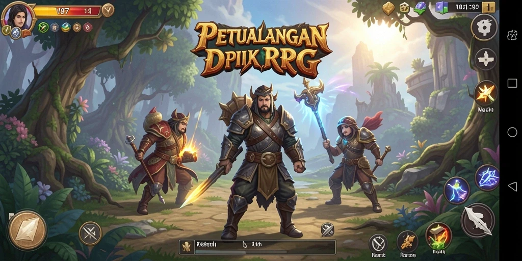Tampilan menakjubkan dari gameplay RPG V87 yang penuh petualangan.