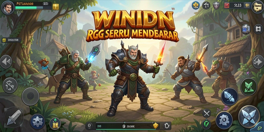 Tampilan gameplay seru dengan petualangan RPG mendebarkan.