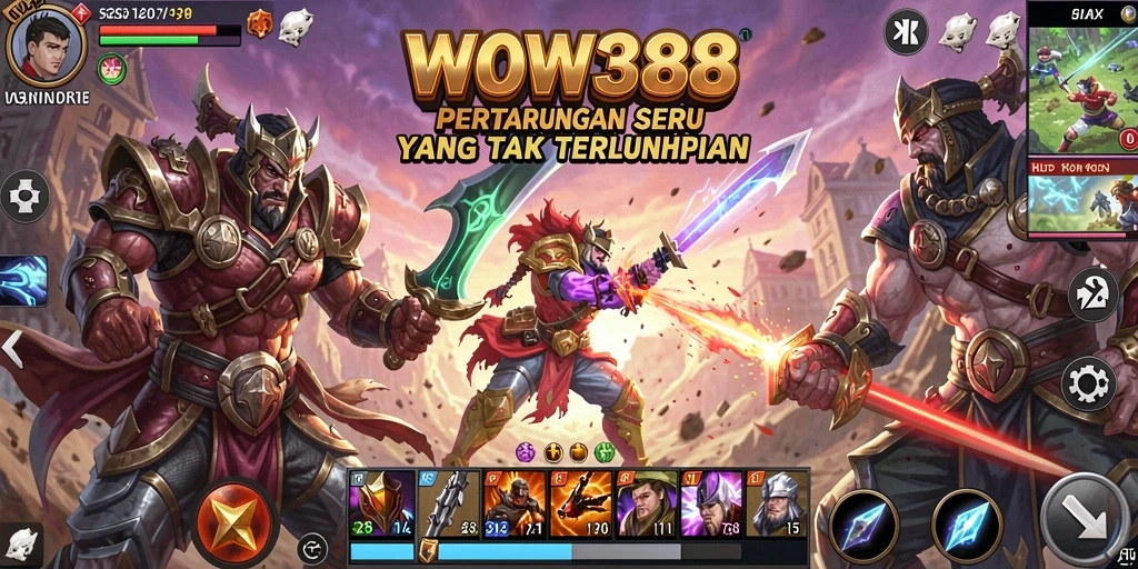 Tangkapan layar WOW388 menampilkan aksi pertarungan yang mendebarkan.